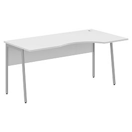Стол прямой СА-1P(R) Белый/Алюминий 1600х900х755 IMAGO PLUS - Фото предпросмотра