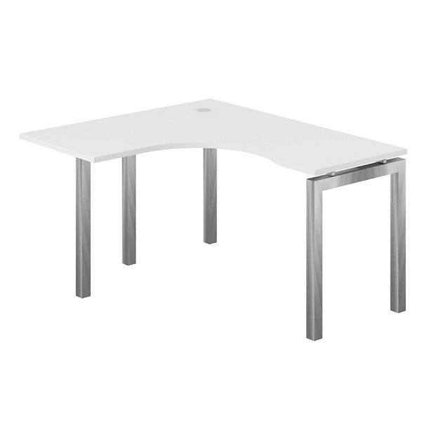 Стол эргономичный "Тандем-А"  ПК-ТНА-СТЭ140Х120Л/АЖ-В2-1049 белый - Вид 1