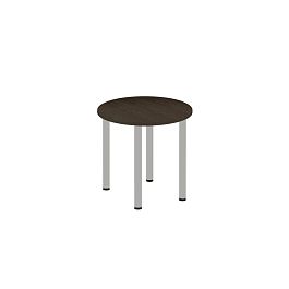 Стол для переговоров круглый на хромированных опорах Формула МХ ФР 185 венге темный - Фото предпросмотра