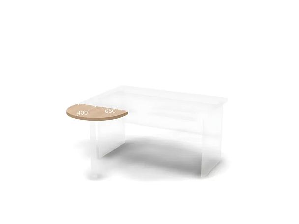 БЕРЛИН / BERLIN Приставной элемент для 1 стола (без опоры) 650х400х28 Акация - Вид 2