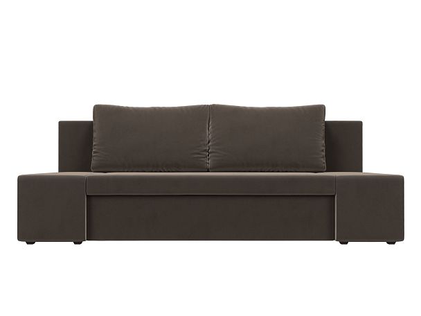 Диван прямой Сан Марко (полностью велюр коричневый) - Вид 2