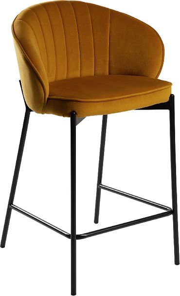 Комплект полубарных стульев Миэль горчичный/черный, 4 шт. - Вид 3