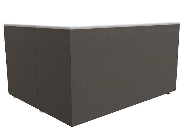 Кухонный угловой диван Уют правый (полностью экокожа белая) - Вид 6