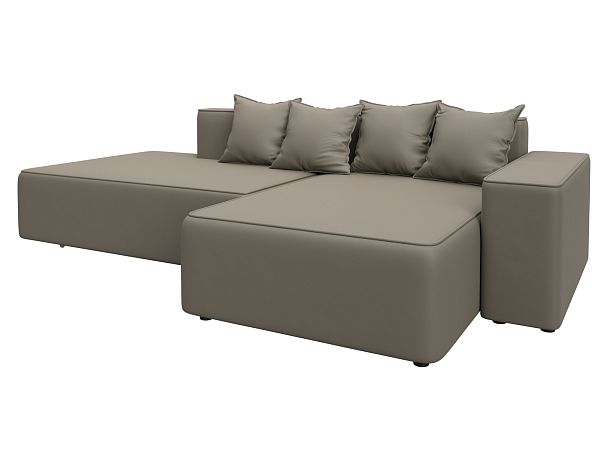 Диван угловой Лига-079 угол правый Экокожа бежевый - Вид 2