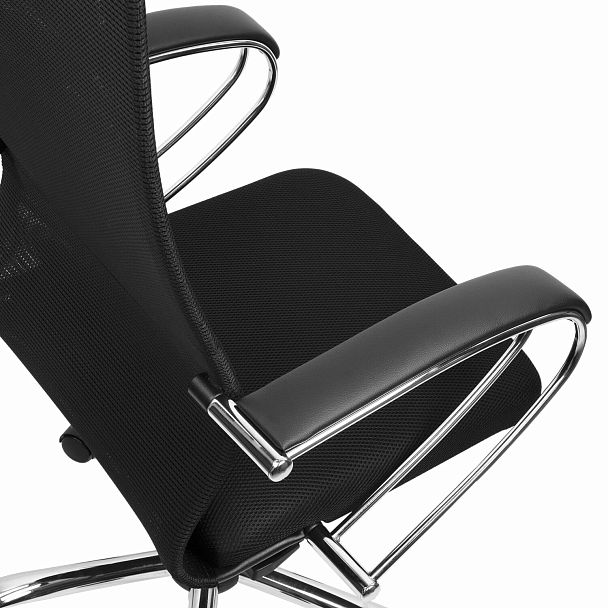 Кресло BRABIX PREMIUM "Ultimate EX-800" хром, плотная двойная сетка Х2, черное, 532911 - Вид 10