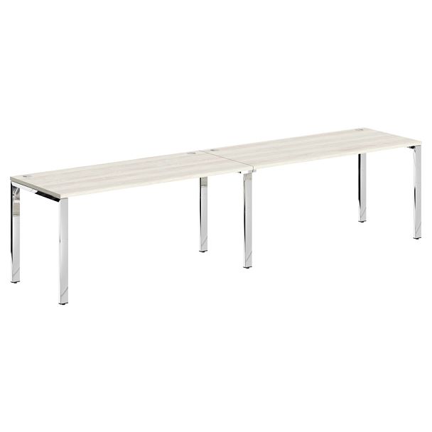 Стол 2-х местный XGWST 3270.1 Сосна Эдмонт/Нержавейка полированная 1600х700х750 XTEN GLOSS - Вид 1