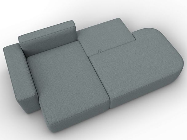Диван угловой Лига-065 БП угол левый Рогожка серый - Вид 8