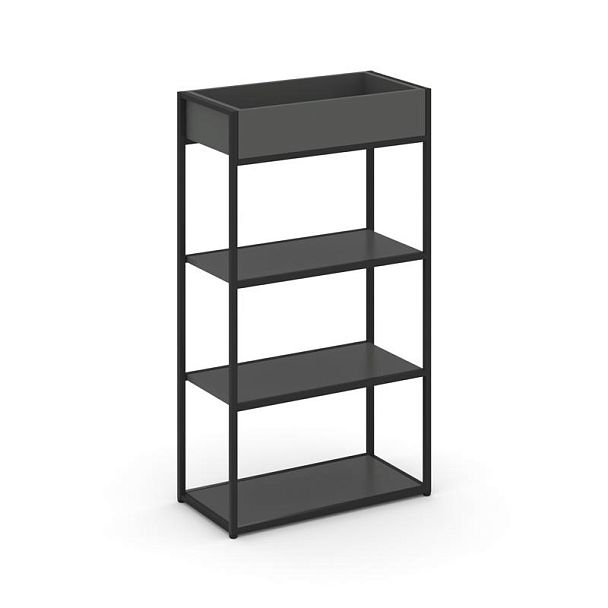 Rift Стеллаж металлический высокий приставной RF.STM-001 Антрацит/Металл Черный 596*350*1250 - Вид 1