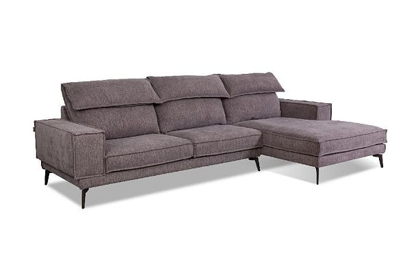 Диван ENZO с шезлонгом, рогожка, бежевый - Вид 5