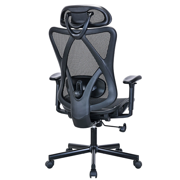 Кресло BRABIX PREMIUM "Axion ER-701", синхромеханизм, регулируемые подголовник и спинка, сетка, черное, 532965 - Вид 7