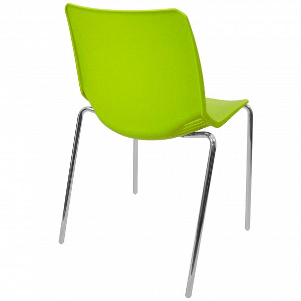 Стул Race (4 ножки) каркас Хром, салатовый, стопируемый - Вид 2