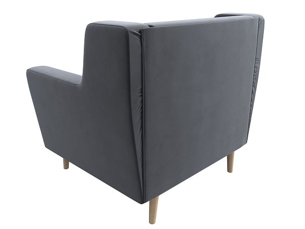 Кресло Брайтон (полностью велюр серый) - Вид 6