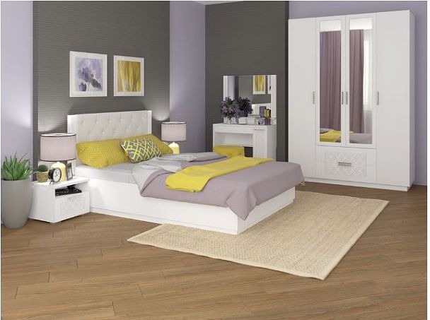 Спальня "Тиффани" кровать с подъемным механизмом №1 на 1, 4 м - Вид 3