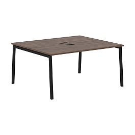 Стол 2-х местный ELWST 1513 Дуб Денвер тёмный/Черный 1560х1346х750 EDIS - Фото предпросмотра