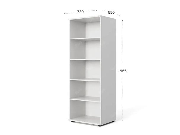 UNITY РШ-02Г БЕЛЫЙ Стеллаж открытый Прямой 730х550х1966 - Вид 1