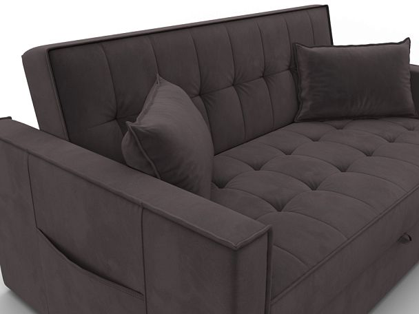 Диван прямой Лига-104 (140) Велюр коричневый - Вид 4