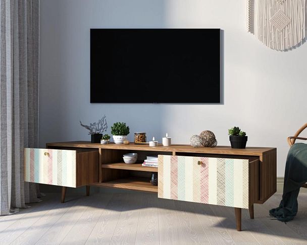 Комод Berber с нишей низкий под TV принт 45 арт BB49/Print_45 - Вид 2