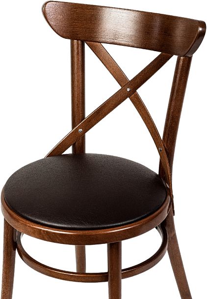 Комплект венских деревянных стульев Виен светлый орех/коричневая экокожа, 3 шт. - Вид 3