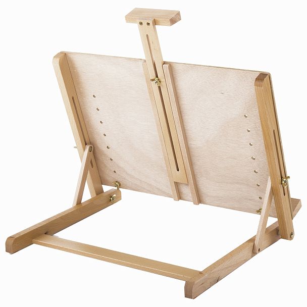 Мольберт настольный BRAUBERG ART CLASSIC, регулируемый верхний держатель, 50х37х39 см, бук, 191756 - Вид 5