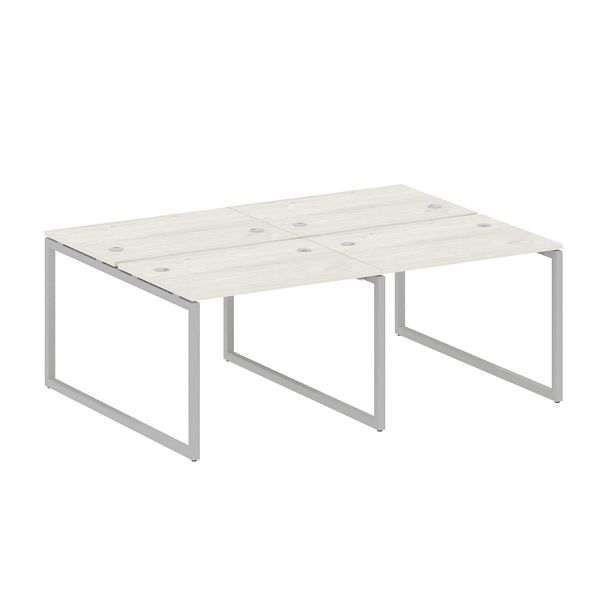 Metal System Quattro Р. ст. на 4 раб. места на О-образном м/к 40БО.СМ-4.1 Дуб наварра/Серый металл 2000*1475*750 - Вид 1