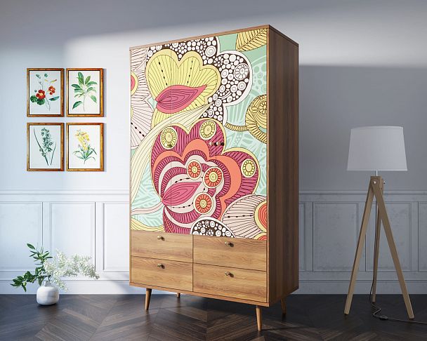 Шкаф трехстворчатый "Berber" принт 6 - Вид 5