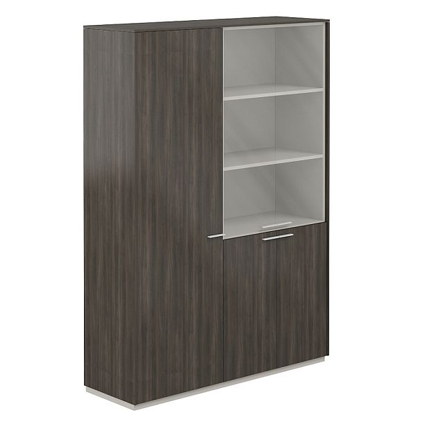 Шкаф для одежды 600 + Шкаф высокий 800 со стеклом мат., Atlas, обвязка BT, фасады BT - Вид 1