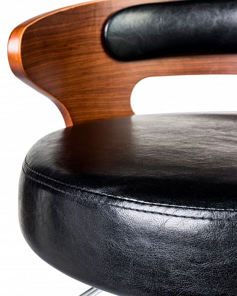 Стул барный DOBRIN FRED (коричневое дерево, чёрный) - Вид 8