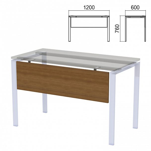 Царга к столам на металлокаркасе "Арго", шириной 1200 мм, орех - Вид 2