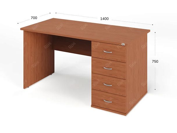 ЛАЙТ / LIGHT RLG008-14x7R Однотумбовый стол 140x70x75 Орех Итальянский - Вид 3