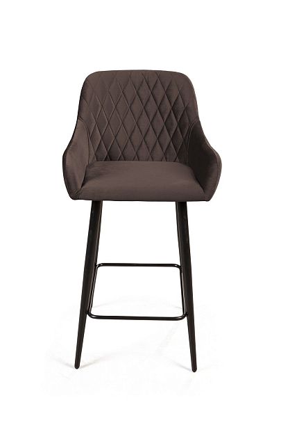 Стул полубарный Robert поворотный 360 градусов, бархат антрацит 14 - Вид 2