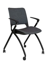 Стул / Like black / темно-серая ткань - Фото предпросмотра