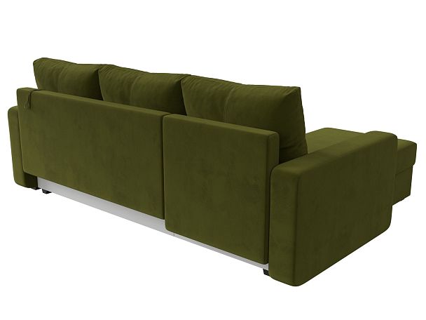 Диван угловой Ливерпуль Лайт левый угол Микровельвет зеленый - Вид 6