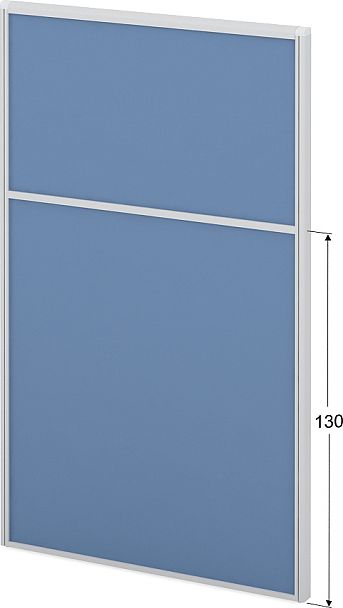 Модуль комбинированный "Мобильные офисные перегородки «Логика»"  ПК-ЛГ-МДК200х120/130Д/Д-В2-39 голубой - Вид 1