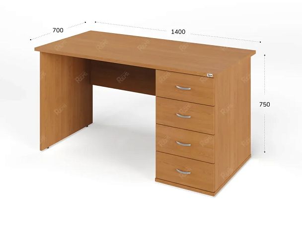 ЛАЙТ / LIGHT RLG008-14x7R Однотумбовый стол 140x70x75 Вишня - Вид 3