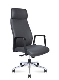 Кресло офисное / Arco grey / серая экокожа - Фото предпросмотра
