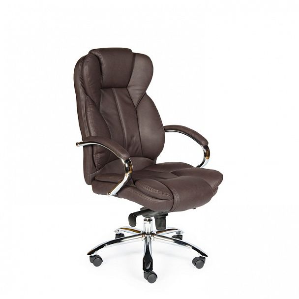 Кресло Верса / (brown) сталь + хром / темно-коричневая экокожа - Вид 6