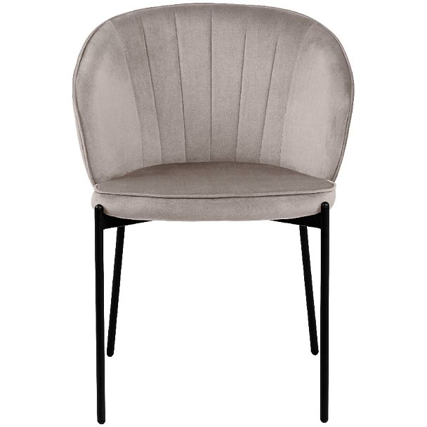 Комплект кухонных стульев Миэль серо-бежевый велюр/черный, 4 шт. - Вид 2