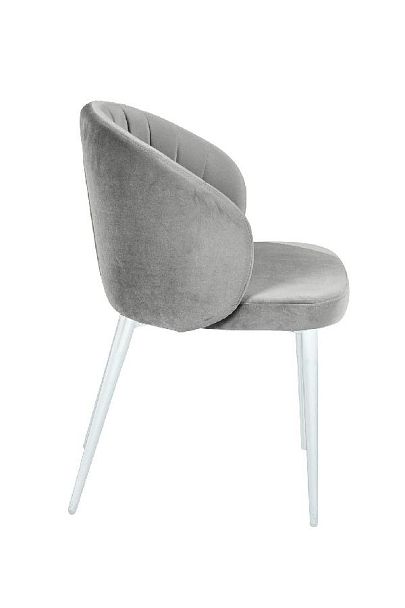Стул Mont Blanc, бархат серый 02 / белый конус - Вид 3
