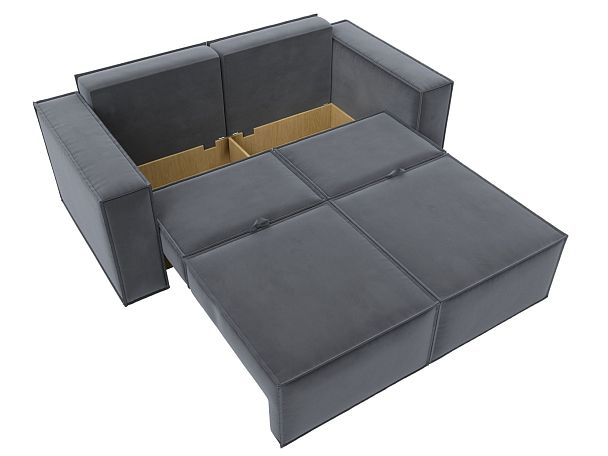 Диван прямой Куба мини Велюр серый - Вид 8