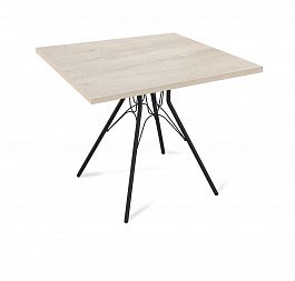 Стол Sheffilton SHT-TU34-P/80/80 ЛДСП черный муар/дуб беленый - Фото предпросмотра