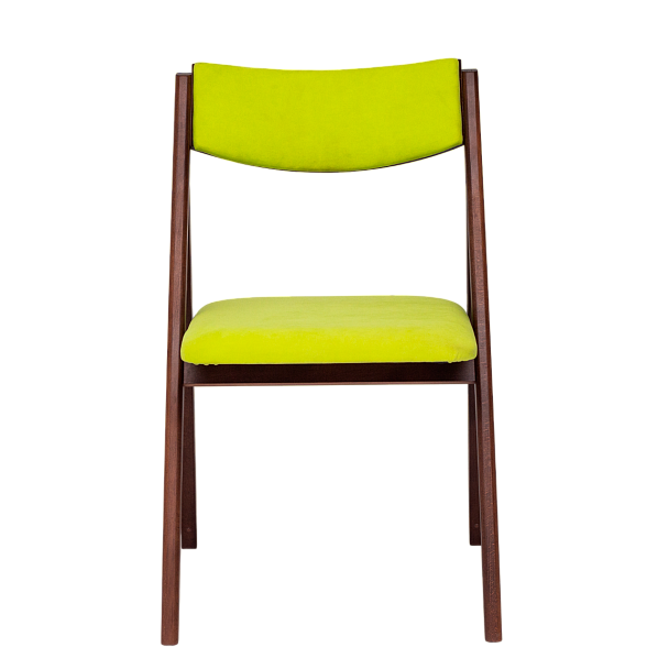 Стул раскладной Clack,  мягкая спинка, велюр Teddy 932, каркас бук морилка старинный орех - Вид 6