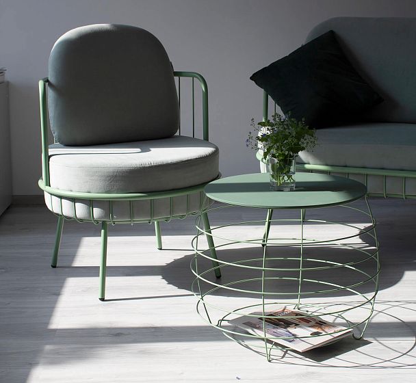 Кресло Sheffilton SHT-AMS123 нежная мята/мятный - Вид 8