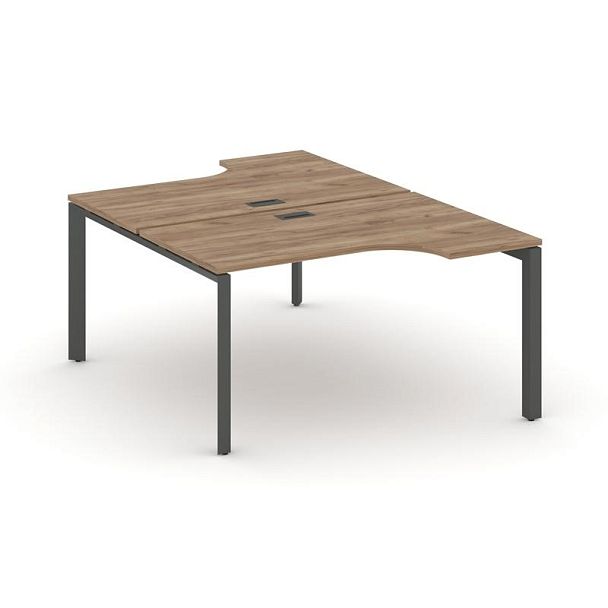 Style Project Next Рабочая станция эргономичная SN-59P.DRPA-021 Дуб Табак/Металл Антрацит/Черный Заглушка 1380*1632/1992*750 - Вид 1