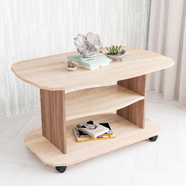 Стол Журнальный Консул-2 (1000*560*650) дуб сонома/ясень шимо - Вид 1