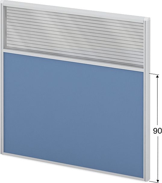 Модуль комбинированный "Мобильные офисные перегородки «Логика»"  ПК-ЛГ-МДК138х160/90Ж/Д-В1-305 серый - Вид 1