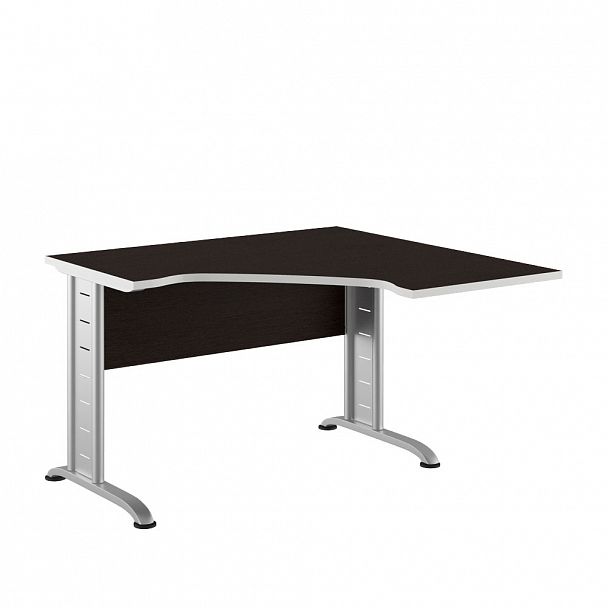 Рабочая станция правая Metal Swift 120x120x75 тёмный дуб - Вид 1