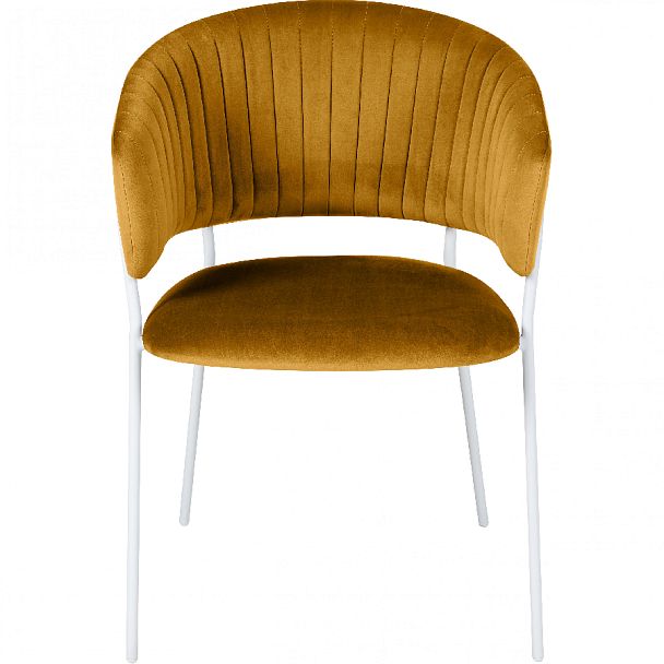 Стул кухонный Даксон горчичный велюр/белый - Вид 2