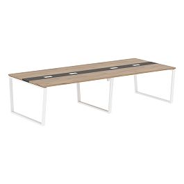 Конференц стол EVCT 3114 Дуб Денвер светлый/Белый 3132х1346х750 EDIS - Фото предпросмотра