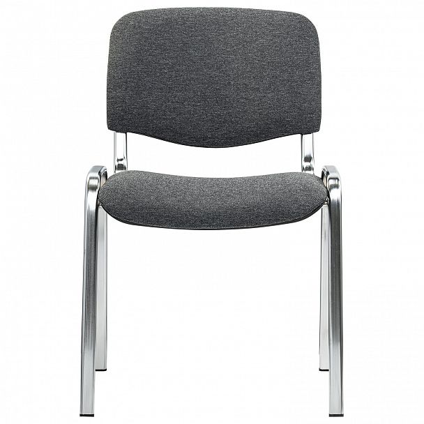 Стул STAFF "Iso Lite CF-008", хром, ткань серая (С-71), 532566, стопируемый - Вид 6