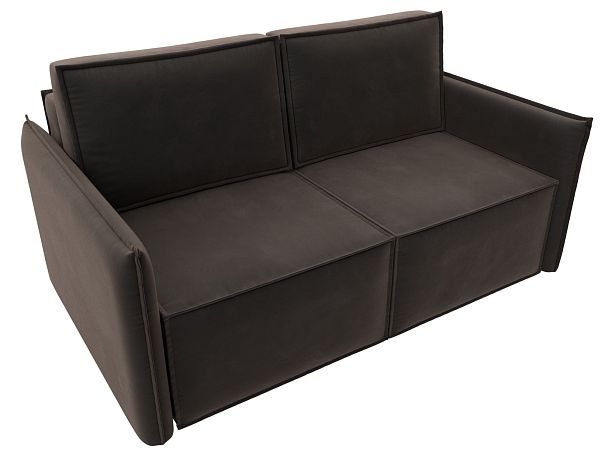 Диван прямой Либерти мини Велюр коричневый - Вид 5